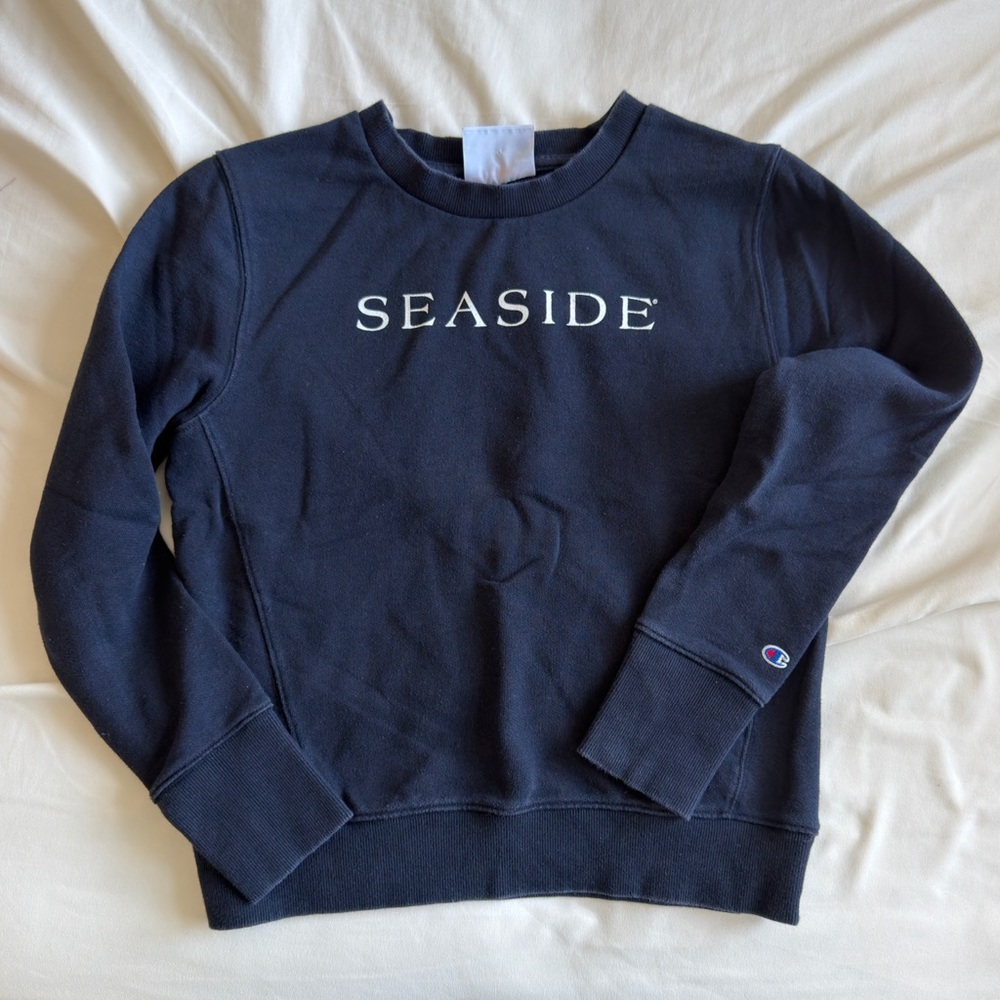 SEASIDE champion Navy Crewneck Sweatshirt
